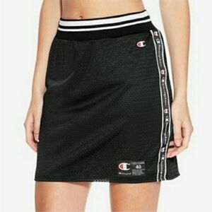 Champion Black Mesh Mini Reversible Skirt High Waist